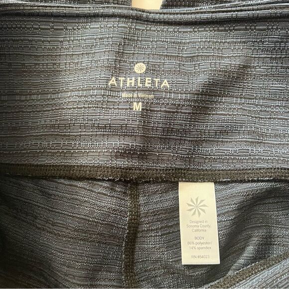 Athleta NWOT Jacquard Chaturanga tight leggings women’s size M navy blue - Picture 3 of 3